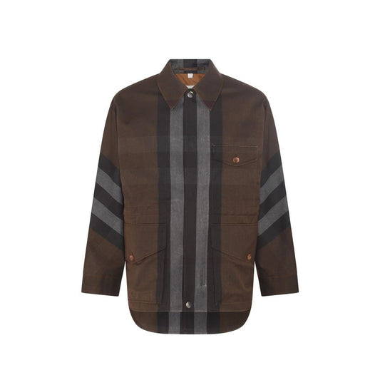 Burberry Brown Cotton Parka Burberry
