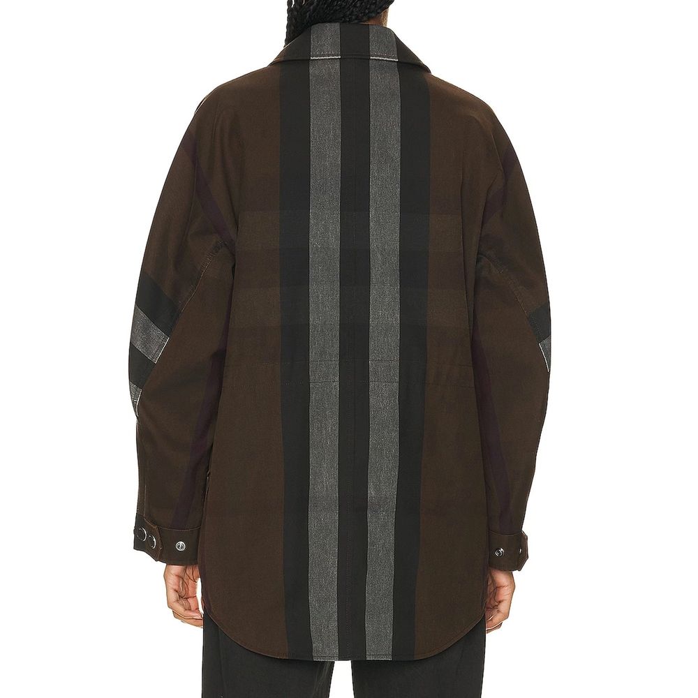 Burberry Brown Cotton Parka Burberry