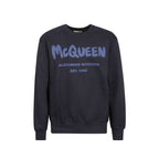 Alexander McQueen Blue Cotton Sweatshirt Alexander McQueen