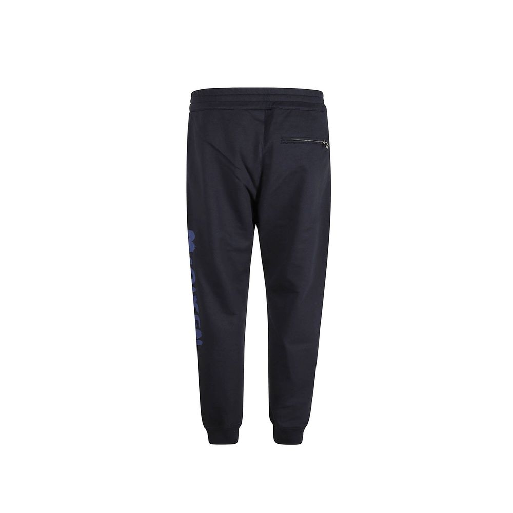 Alexander McQueen Blue Cotton Joggers Workout Pants Alexander McQueen