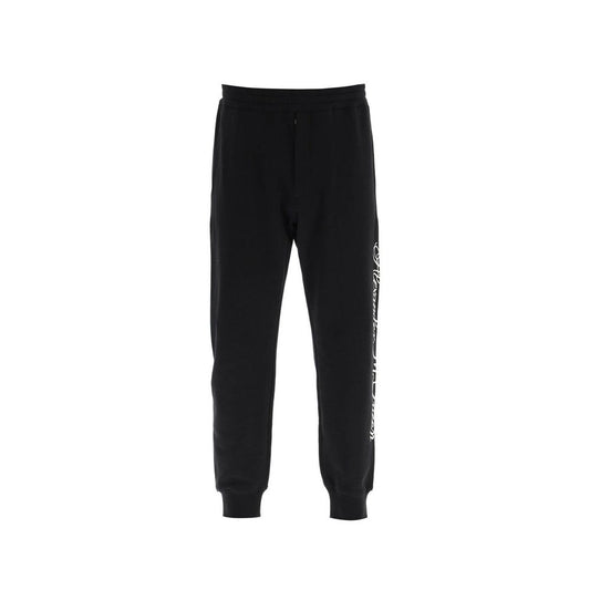 Alexander McQueen Black Cotton Athletic Pants Alexander McQueen