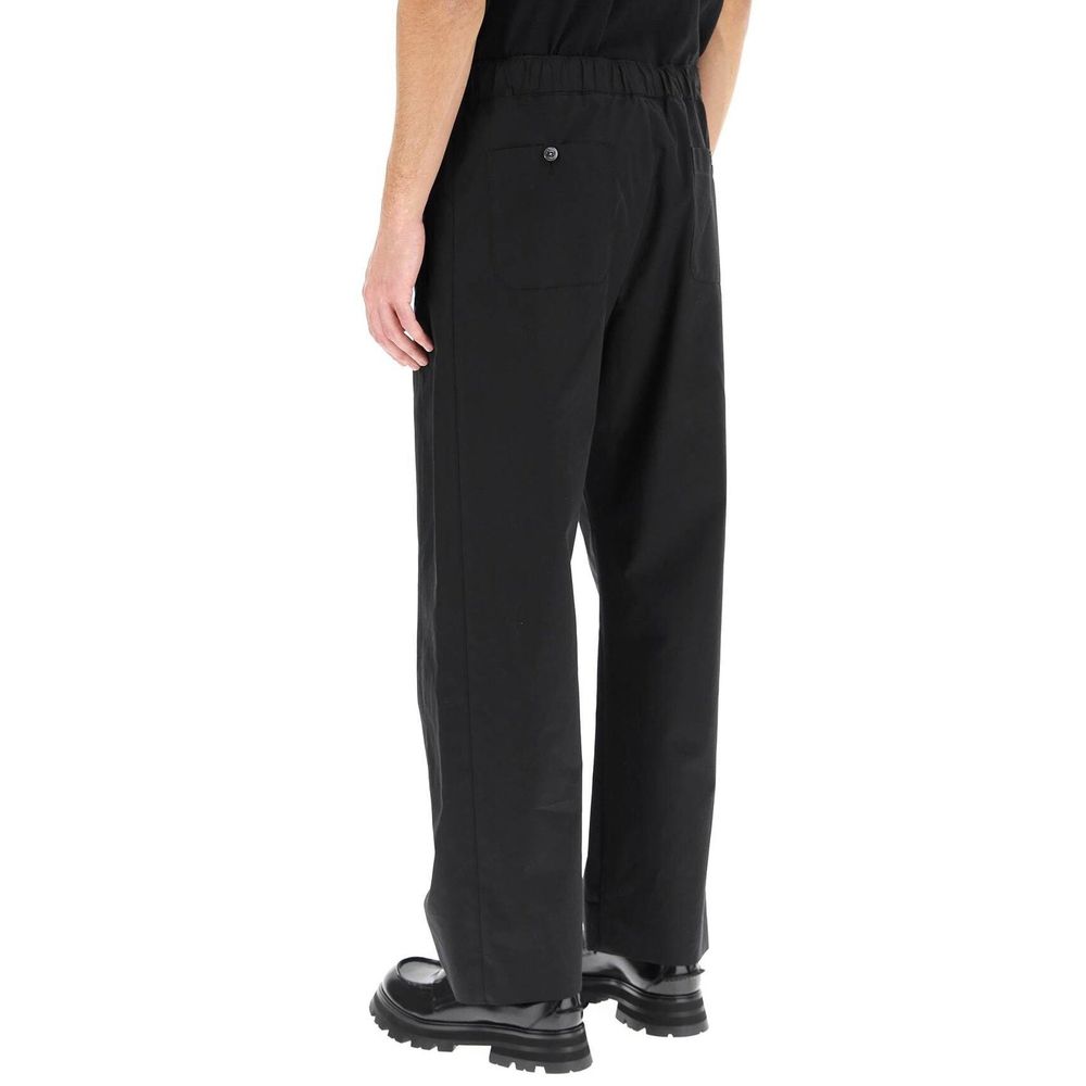 Alexander McQueen Black Cotton Casual Pants Alexander McQueen