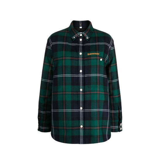 Burberry Bicolor Wool Pattern Shirt Burberry
