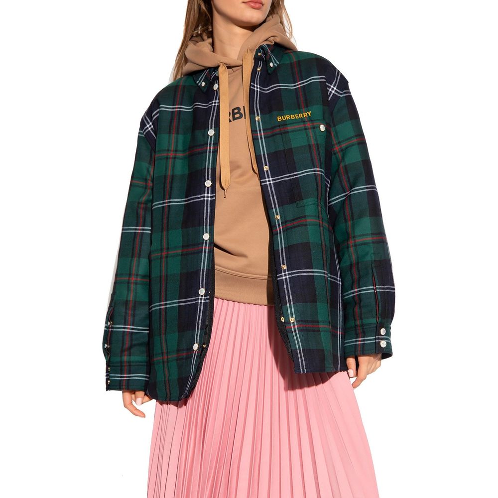 Burberry Bicolor Wool Pattern Shirt Burberry