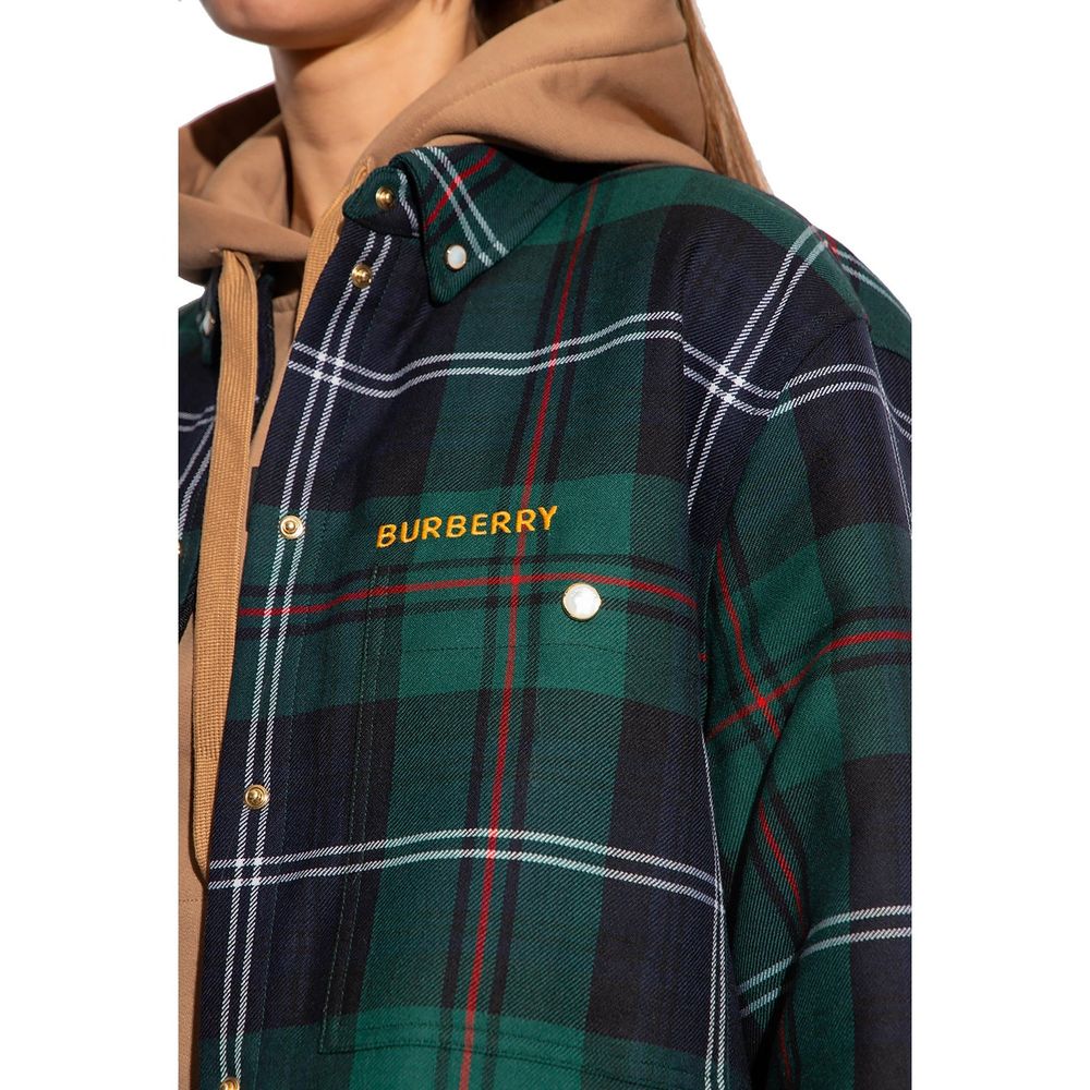 Burberry Bicolor Wool Pattern Shirt Burberry