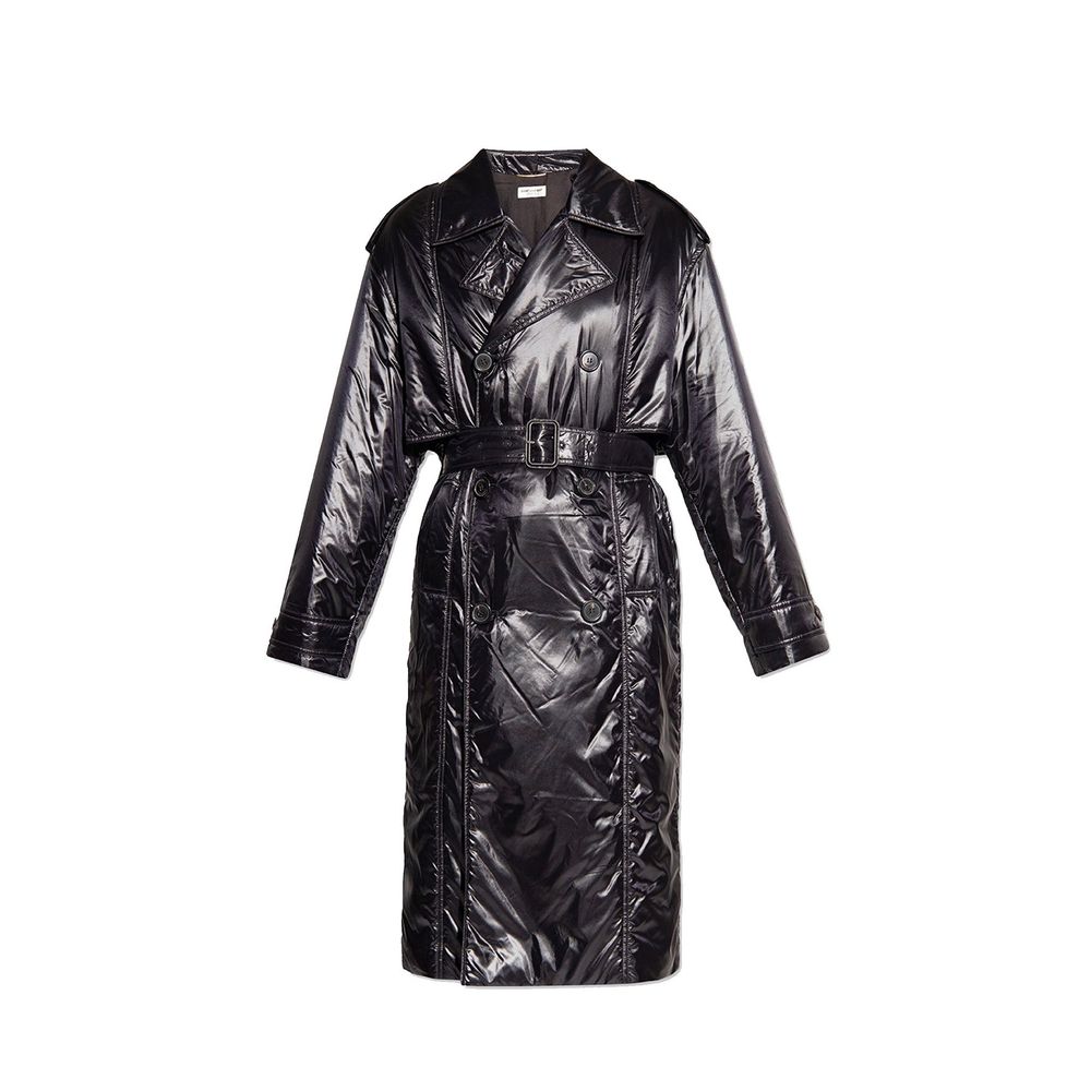 Saint Laurent Black Polyamide Coat Saint Laurent