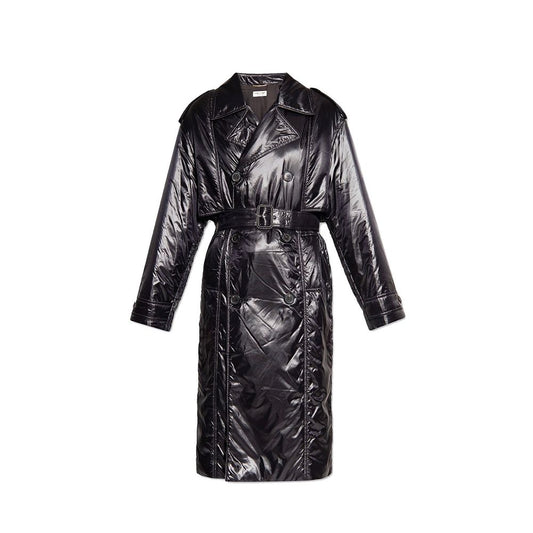 Saint Laurent Black Polyamide Coat Saint Laurent