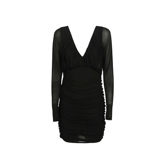 Saint Laurent Black Viscose Cocktail Dress Saint Laurent