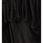 Saint Laurent black viscose cocktail dress with sleek design and elegant fit, perfect for evening wear or special occasions.