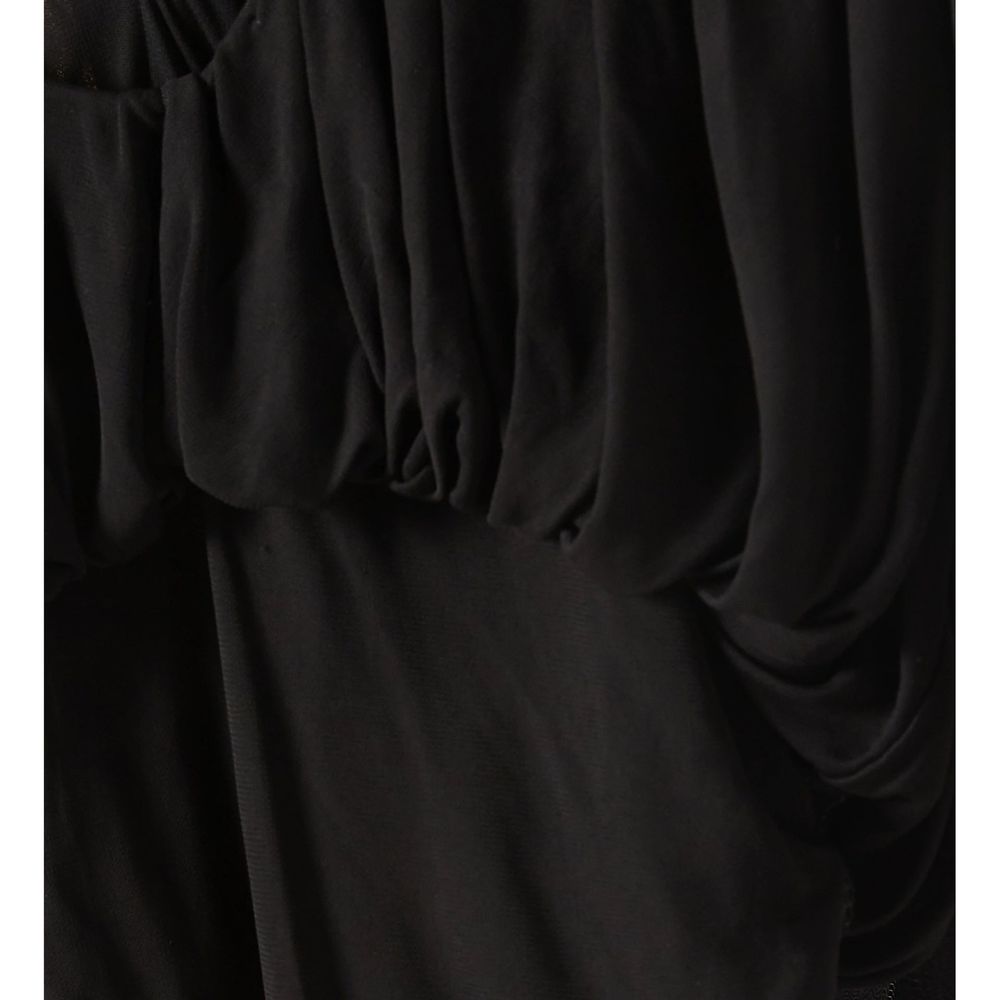 Saint Laurent black viscose cocktail dress with sleek design and elegant fit, perfect for evening wear or special occasions.