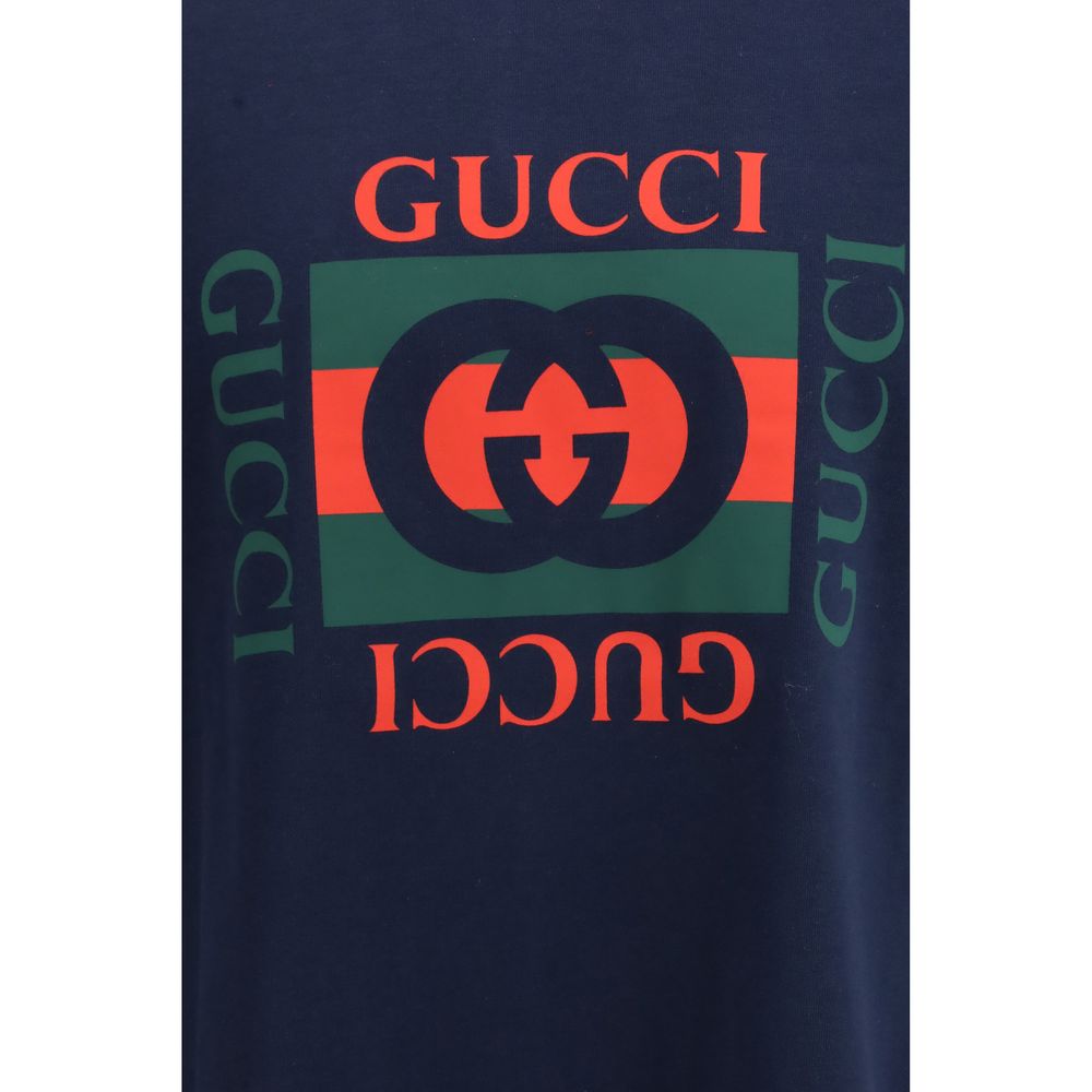 Gucci Blue Cotton Sportswear Gucci