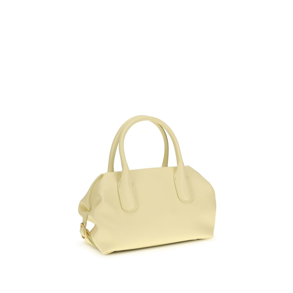 Multicolor THEMOIRè fibrous handbag with textured design, featuring a versatile shape and vibrant woven fibers.