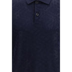 Burberry Blue Wool Polo Shirt