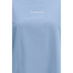 Balenciaga Blue Cotton T-Shirt