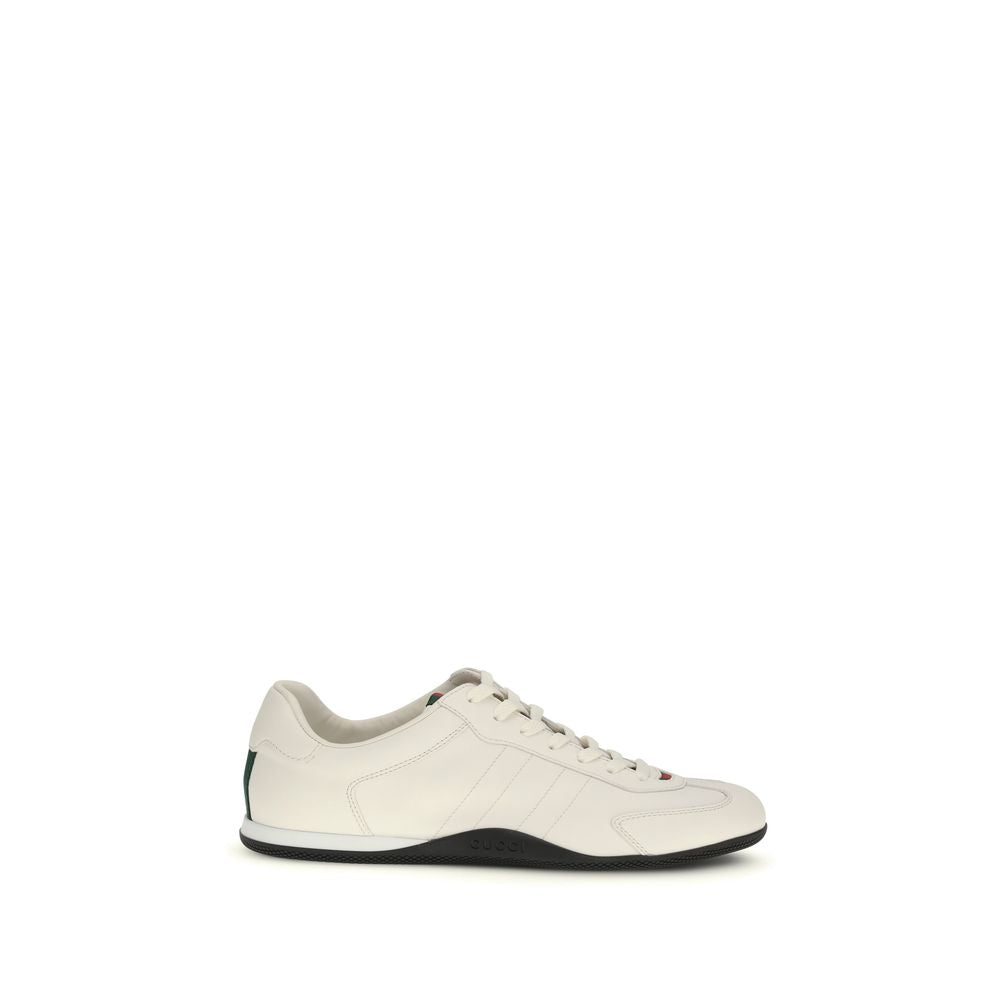 Gucci White Calf Leather Bos Taurus Low Top Sneakers Gucci