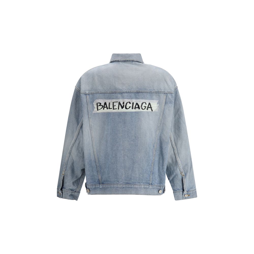 Balenciaga Light Blue Cotton Denim Jacket Balenciaga