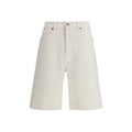 P.A.R.O.S.H. White Cotton Bermuda Shorts - Eljoys Fashion 