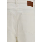 P.A.R.O.S.H. White Cotton Bermuda Shorts - Eljoys Fashion 