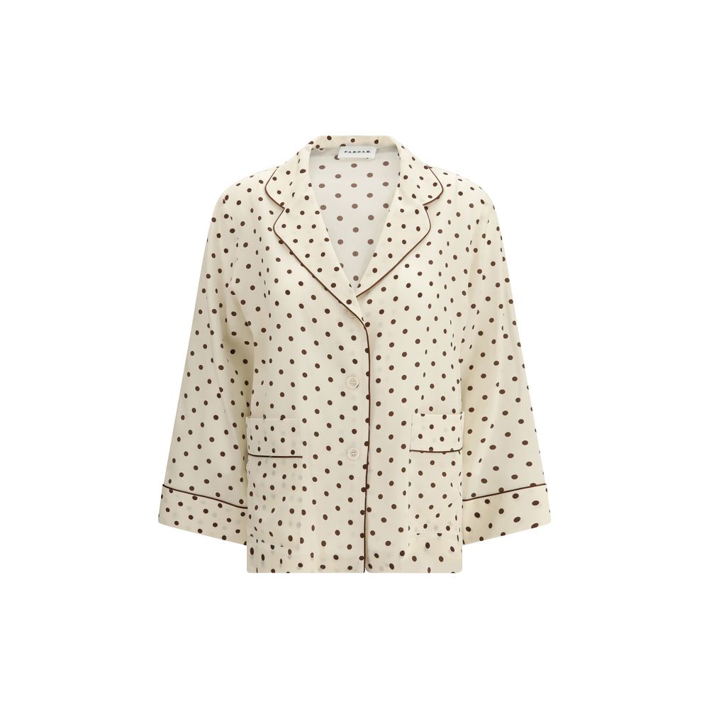 P.A.R.O.S.H. Cream Silk Pattern Shirt P.A.R.O.S.H.