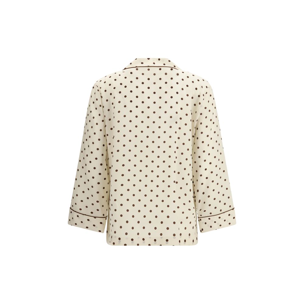 P.A.R.O.S.H. Cream Silk Pattern Shirt P.A.R.O.S.H.
