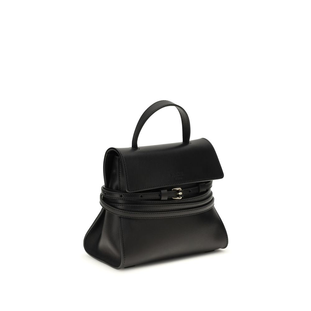 Moschino Black Calf Leather Bos Taurus Handbag Moschino