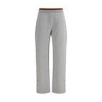 Gucci gray cotton casual pants with a relaxed fit and classic design, displayed on a neutral background.