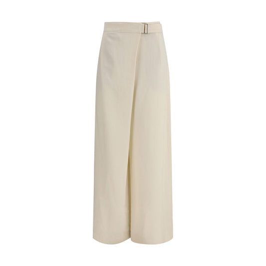 Brunello Cucinelli Beige Viscose Casual Pants Brunello Cucinelli