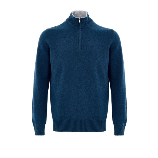 Gran Sasso Blue Wool Turtleneck