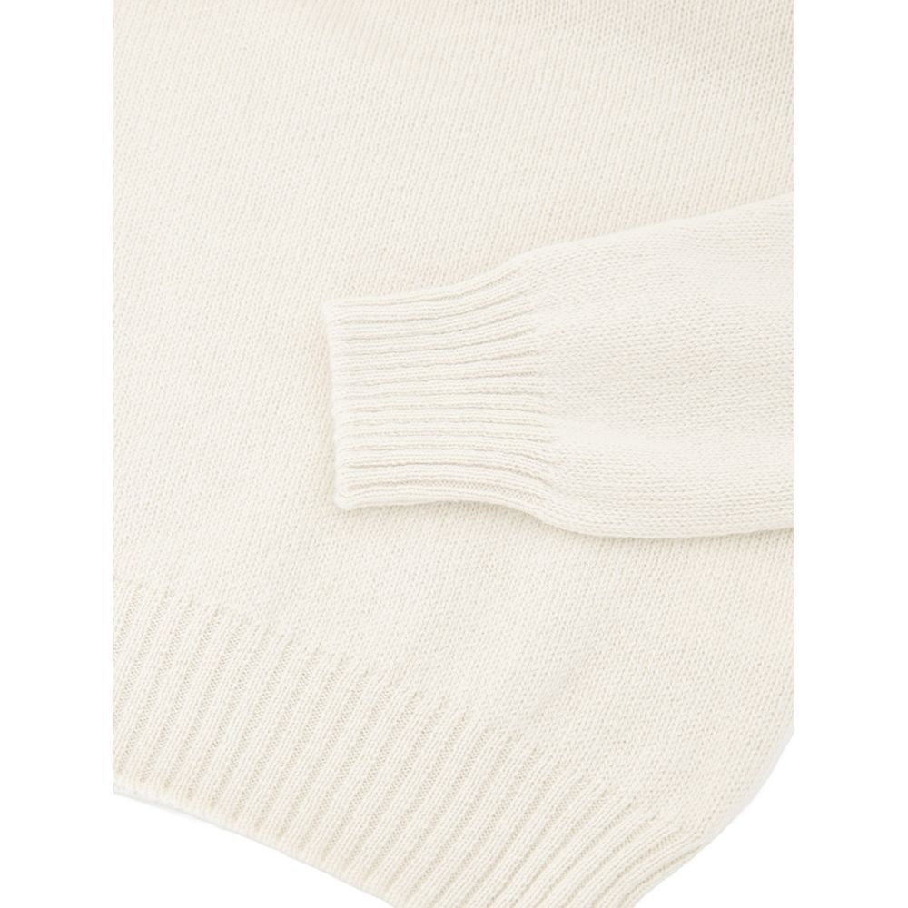 Gran Sasso White Wool Turtleneck