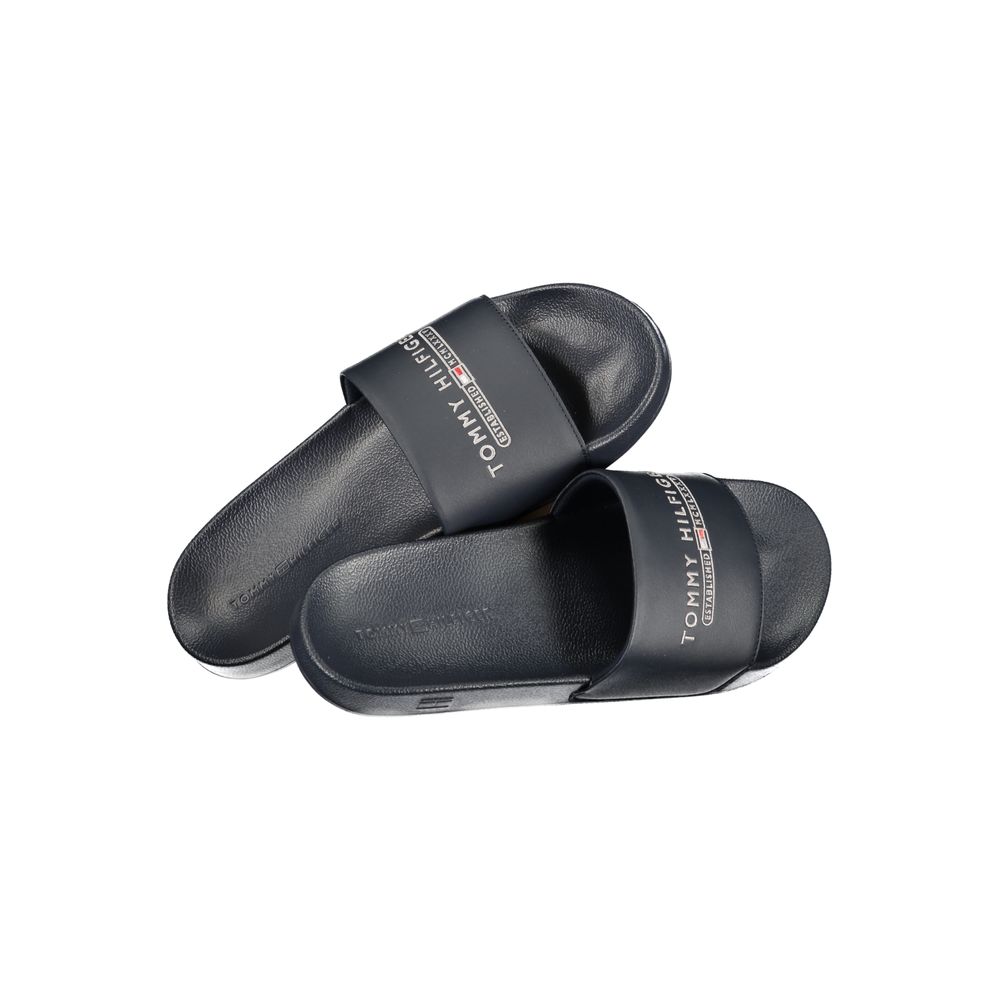 Tommy Hilfiger Blue Polyurethane Men Slipper Tommy Hilfiger