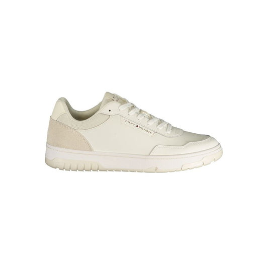 Tommy Hilfiger White Polyurethane Men's Sneaker Tommy Hilfiger