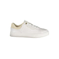 Tommy Hilfiger Bianco polyurethane women's sneaker with white design, laces, and sporty sole, stylish casual footwear.