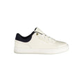 Tommy Hilfiger Bianco Donna sneaker with white polyurethane upper, stylish lace-up design, and casual athletic look.