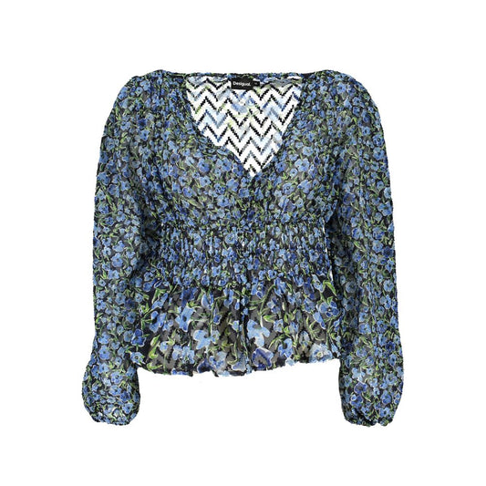 Desigual Blue Polyester Women Blouse Desigual