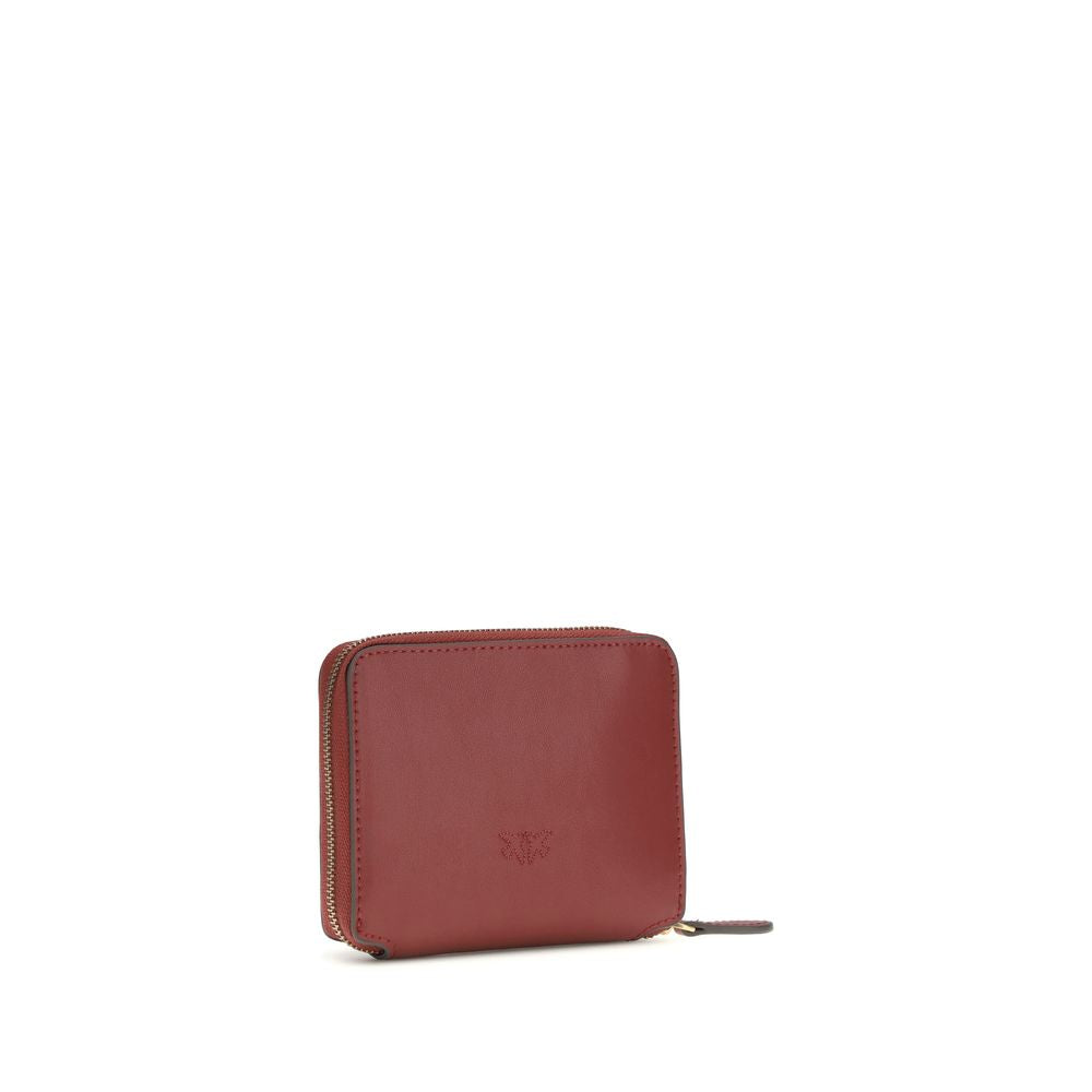 PINKO Bordeaux Calf Leather Bos Taurus Wallet PINKO