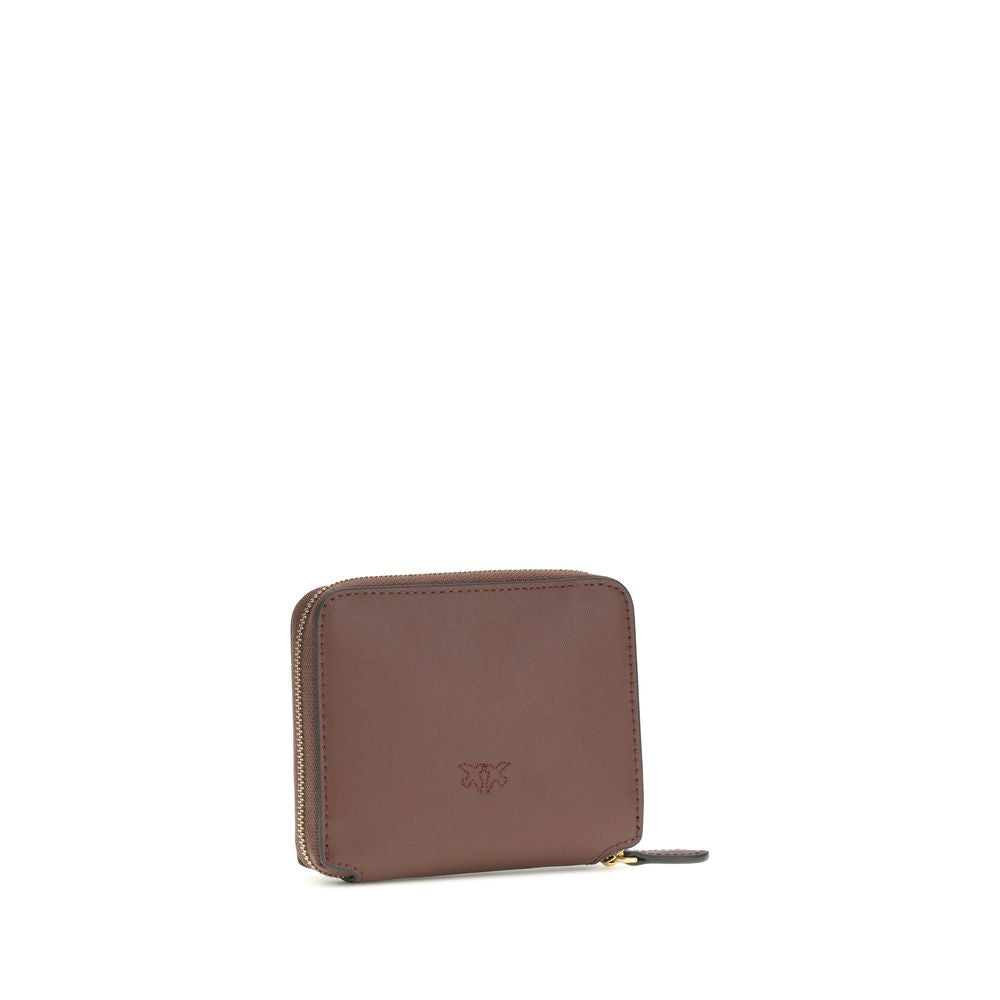 PINKO Brown Calf Leather Bos Taurus Wallet PINKO