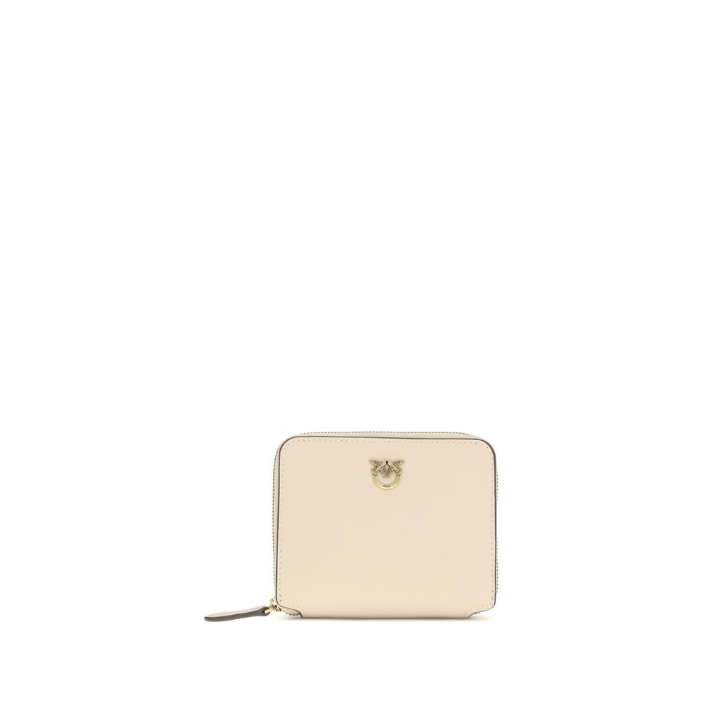 PINKO Beige Calf Leather Bos Taurus Wallet PINKO