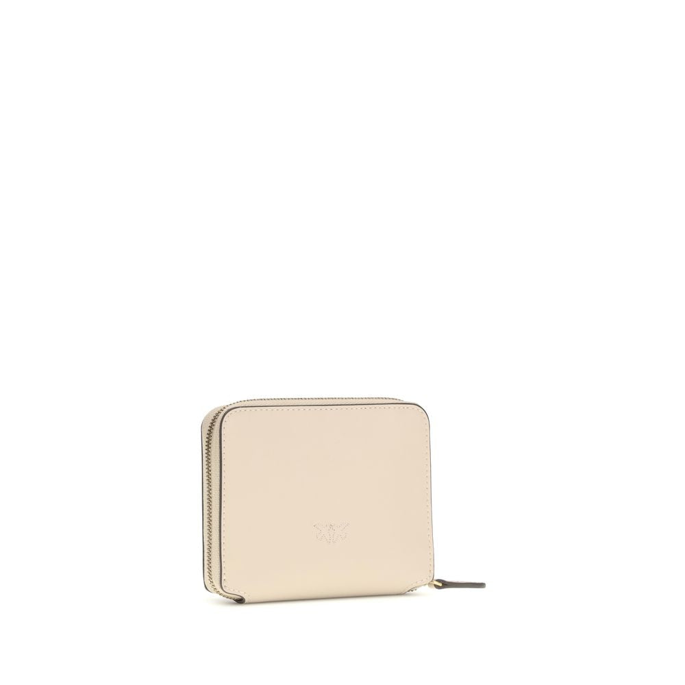 PINKO Beige Calf Leather Bos Taurus Wallet PINKO
