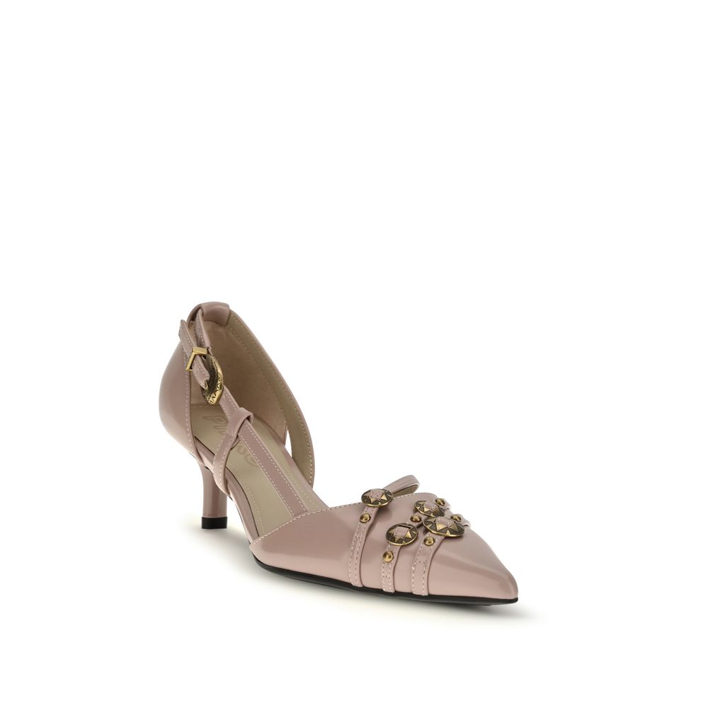PINKO Multicolor Calf Leather Bos Taurus Mid Heel Pumps PINKO