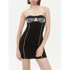 Patrizia Pepe Black Polyamide Cocktail Dress