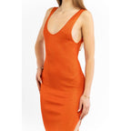 Patrizia Pepe Orange Viscose Casual Dress