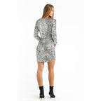 Patrizia Pepe Silver Polyester Cocktail Dress - Eljoys Fashion 