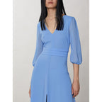 Patrizia Pepe Blue Polyester Casual Dress - Eljoys Fashion 