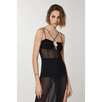 Patrizia Pepe Black Viscose Cocktail Dress