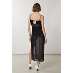 Patrizia Pepe Black Viscose Cocktail Dress