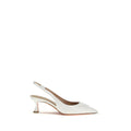 Santoni White Calf Leather Bos Taurus High Heel Pumps - Eljoys Fashion 