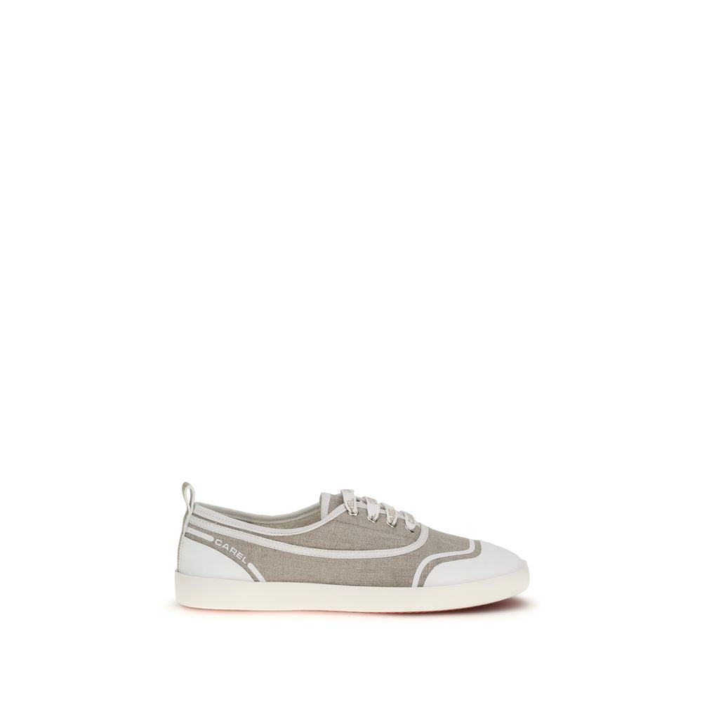 Carel Paris Beige Cotton Low Top Sneakers Carel Paris