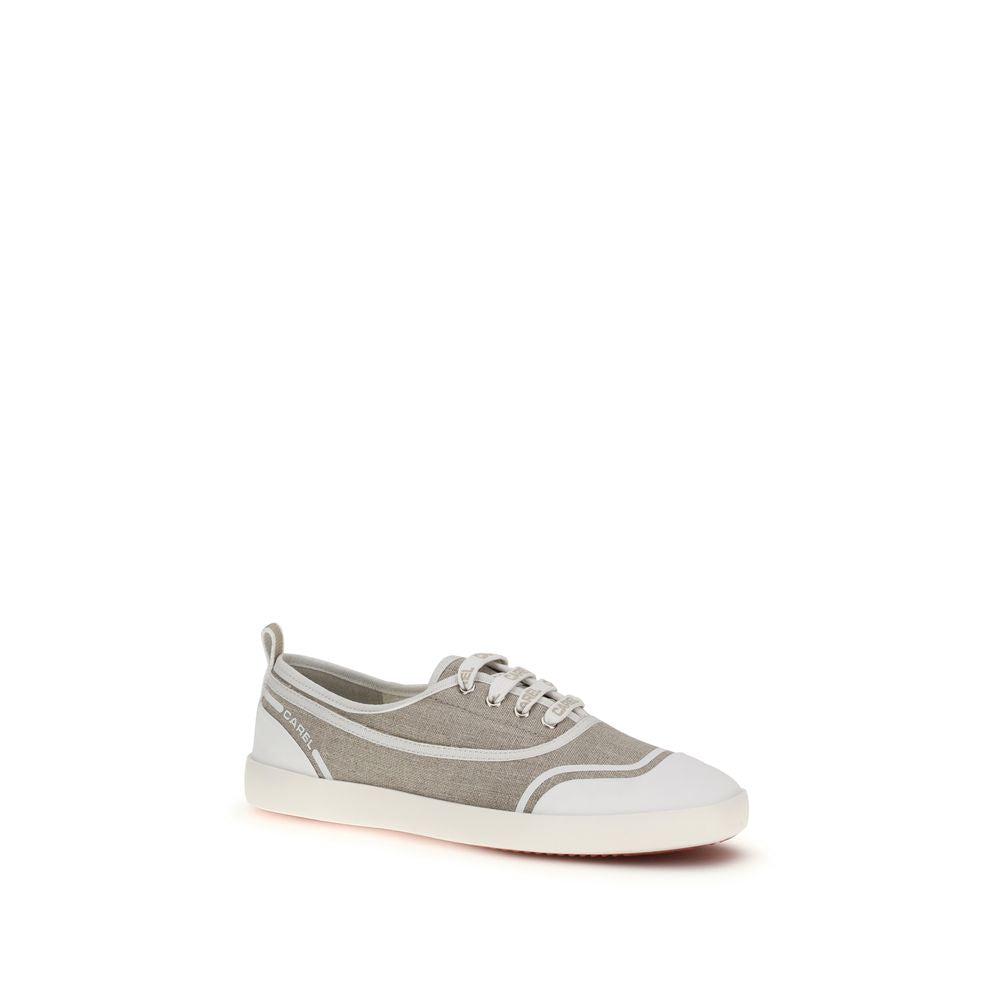 Carel Paris Beige Cotton Low Top Sneakers Carel Paris