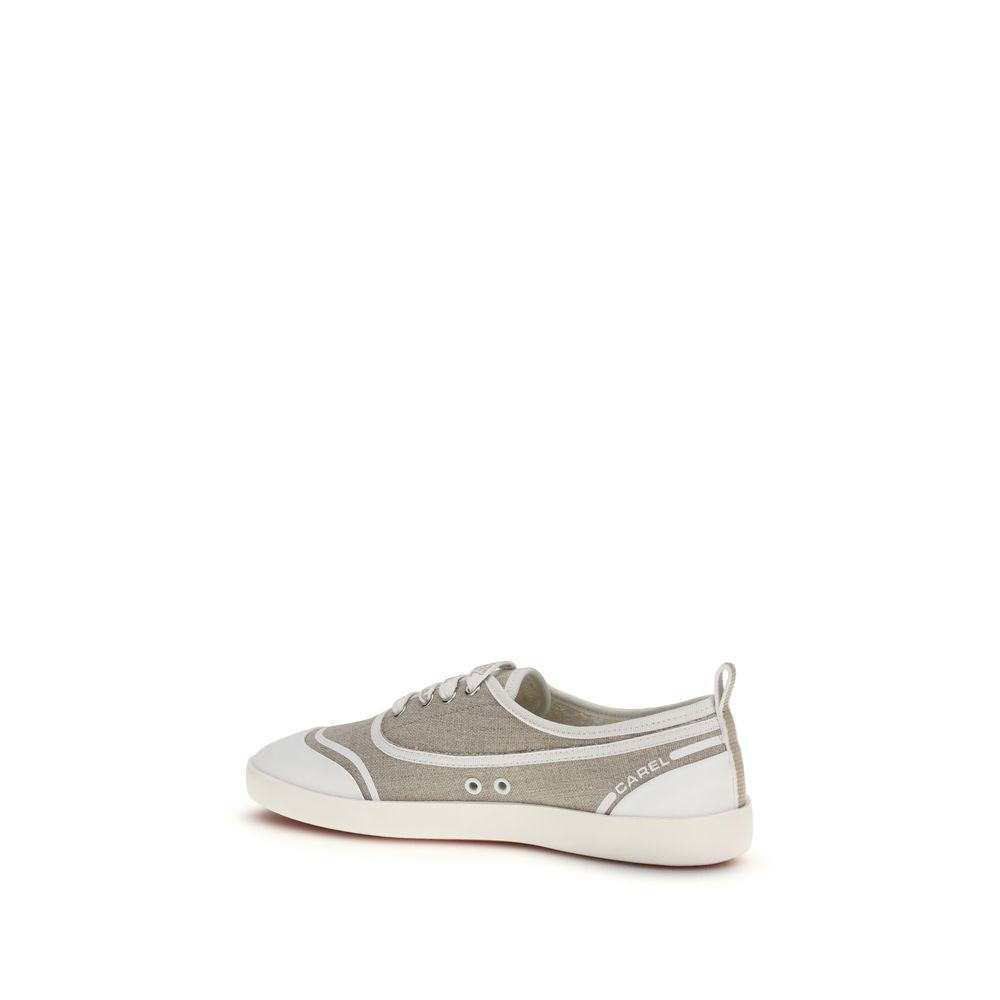 Carel Paris Beige Cotton Low Top Sneakers Carel Paris