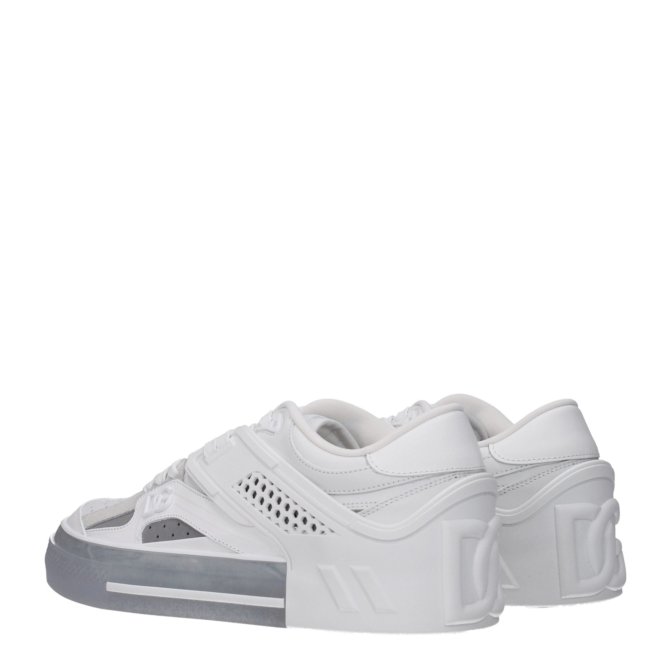 Dolce & Gabbana White Leather Low Top Sneakers Dolce & Gabbana